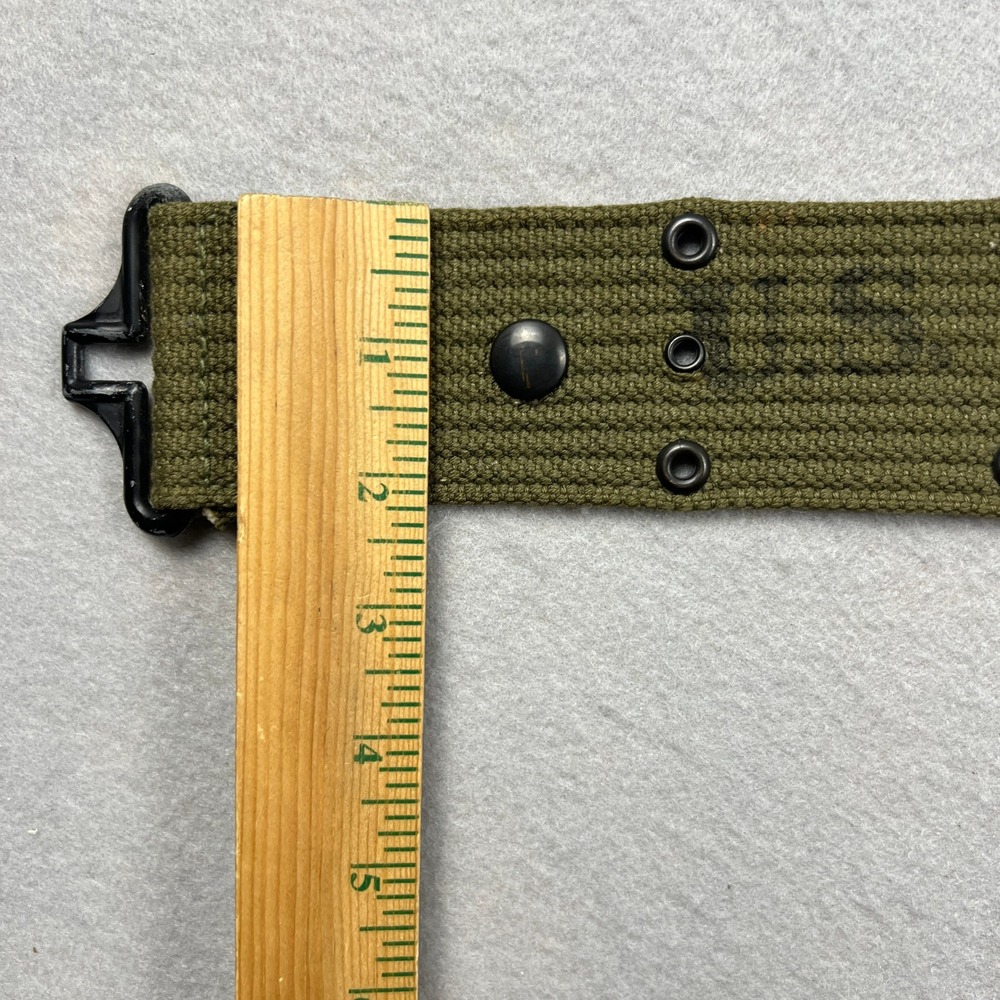 US Military WW1 Pistol Belt Mens 36 Olive Green Canvas Tactical Utility Vintage - Picture 6 of 14